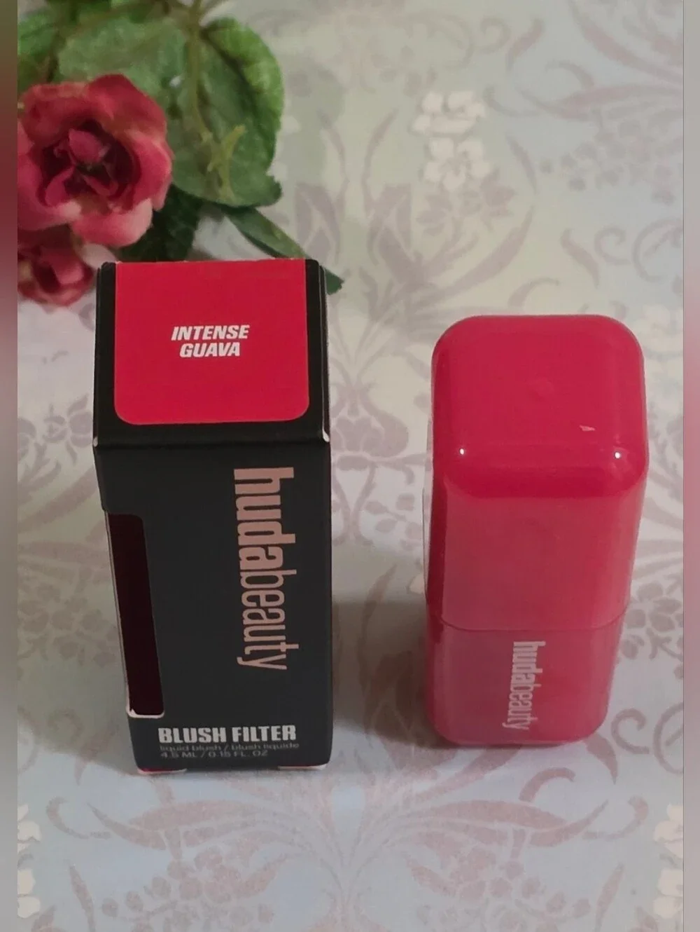 hudabeauty Intense Guava Liquid Blush - Vibrant Pink Cheek Tint